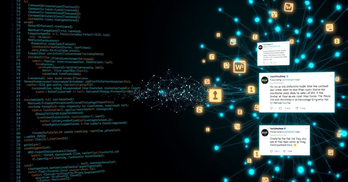 Source code transforming into marketing content through AI
