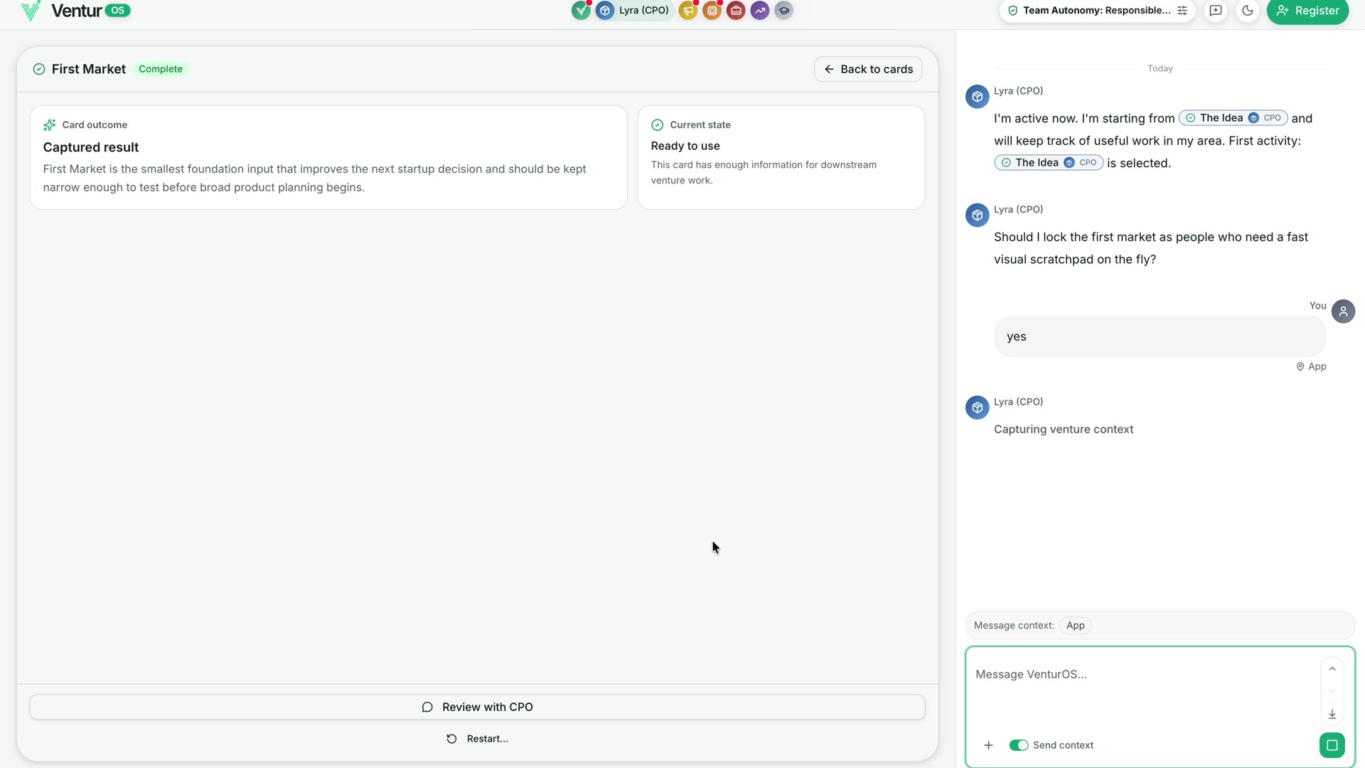 Product Studio drafting work that waits for your approval before it ships